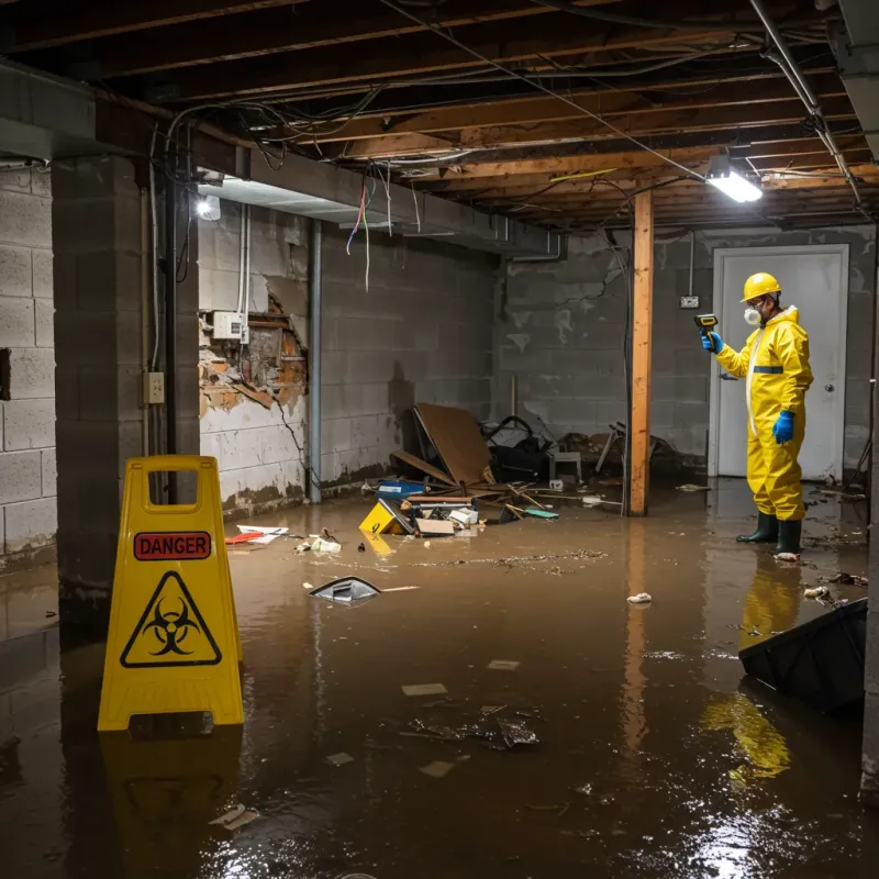 Flooded Basement Electrical Hazard in Allegany County, NY Property