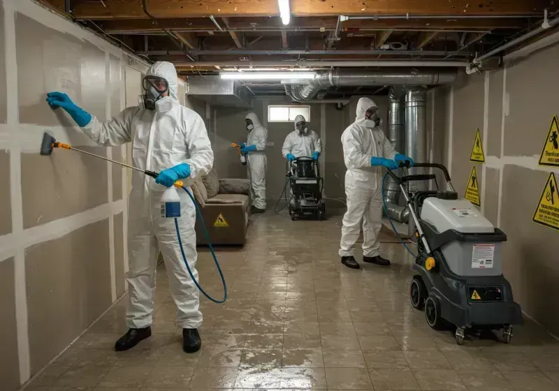 Basement Moisture Removal and Structural Drying process in Allegany County, NY